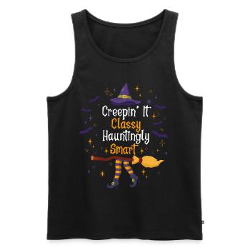 Creepin' It Classy Schaurig-schönes Halloween - Männer Premium Bio Tank Top - Schwarz - Vorne - Michal (187cm)