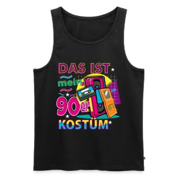 Das ist mein 90er Kostüm - Männer Premium Bio Tank Top - Schwarz - Vorne - Michal (187cm)