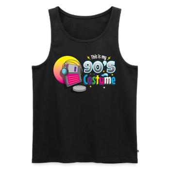 This Is My 90s Costume - Men's Premium Organic Tank Top - black - Front - AI Model Male 178 light (178cm)