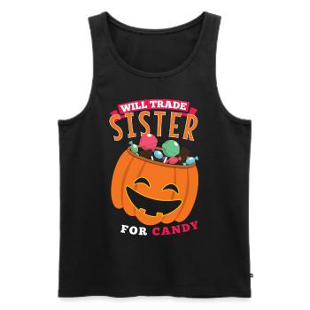 Will Trade Sister For Candy - Männer Premium Bio Tank Top - Schwarz - Vorne - Michal (187cm)