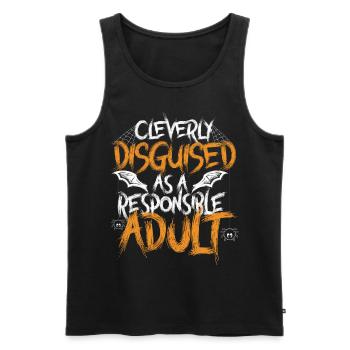 Cleverly Disguised As A Responsible Adult - Men's Premium Organic Tank Top - black - Front - AI Model Male 178 light (178cm)