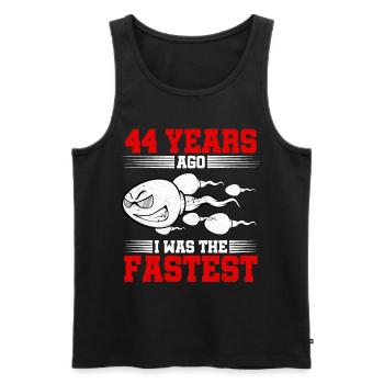 44 years ago I Was The Fastest - Men's Premium Organic Tank Top - black - Front - Michal (187cm)