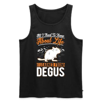 Degu Shrub Rat Forest Degu - Men's Premium Organic Tank Top - black - Front - AI Model Male 178 light (178cm)