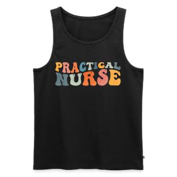 Groovy Licensed Practical Nurse LPN Nursing - Men's Premium Organic Tank Top - black - Front - Michal (187cm)