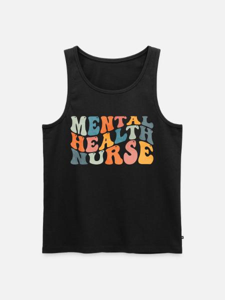 Groovy Mental Health Nurse - Men's Premium Organic Tank Top - black