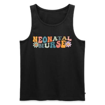 Groovy Neonatal Nurse NICU Swaddle Spec - Men's Premium Organic Tank Top - black - Front - AI Model Male 178 light (178cm)