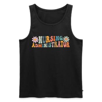 Groovy Krankenpflege Administrator Pflegeheim Admi - Männer Premium Bio Tank Top - Schwarz - Vorne - Michal (187cm)