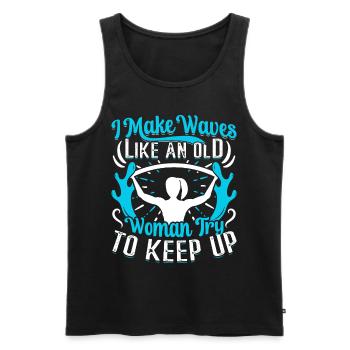 Aerobic Exercise Designs - Men's Premium Organic Tank Top - black - Front - AI Model Male 178 light (178cm)