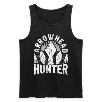 Pfeilspitzen Speerspitze Arrowhead Hunter - Männer Premium Bio Tank Top - Schwarz - Vorne - Michal (187cm)