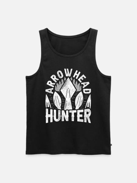 Pfeilspitzen Speerspitze Arrowhead Hunter - Männer Premium Bio Tank Top - Schwarz