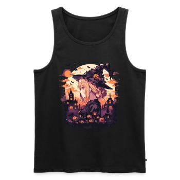 Witch Helloween Witches Outfit Witches - Men's Premium Organic Tank Top - black - Front - AI Model Male 178 light (178cm)
