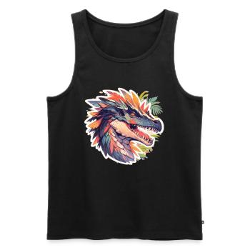 Dinosaur Trex Dinos Dinosaur Dino Baby - Men's Premium Organic Tank Top - black - Front - AI Model Male 178 light (178cm)