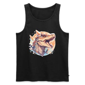 Dinosaur Trex Dinos Dinosaur Dino Baby - Men's Premium Organic Tank Top - black - Front - AI Model Male 178 light (178cm)