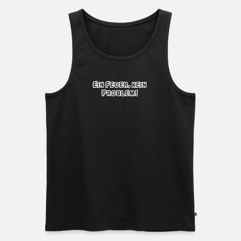 Feuerwehr - Ein Feuer, kein Problem! - Männer Premium Bio Tank Top - Schwarz