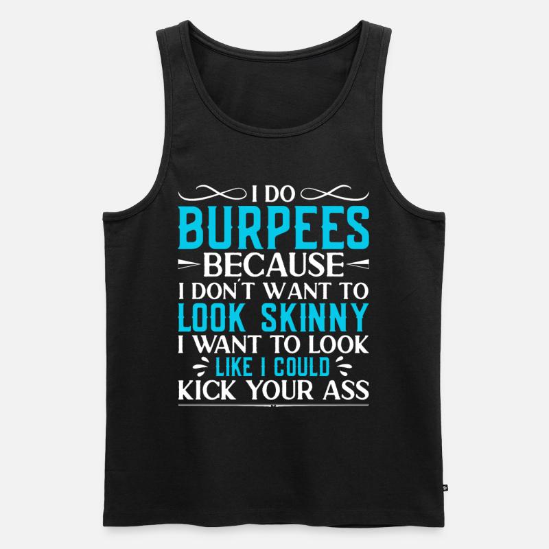 Burpees Exercises Workout - Men's Premium Organic Tank Top - black