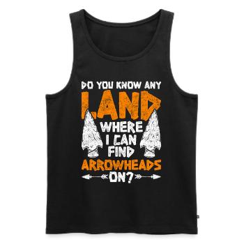 Pfeilspitzen Speerspitze Arrowhead Hunter - Männer Premium Bio Tank Top - Schwarz - Vorne - Michal (187cm)