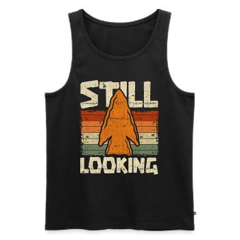 Pfeilspitzen Arrowhead Hunter Still Looking - Männer Premium Bio Tank Top - Schwarz - Vorne - Michal (187cm)