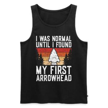 Pfeilspitzen Speerspitze Arrowhead Hunter - Männer Premium Bio Tank Top - Schwarz - Vorne - Michal (187cm)
