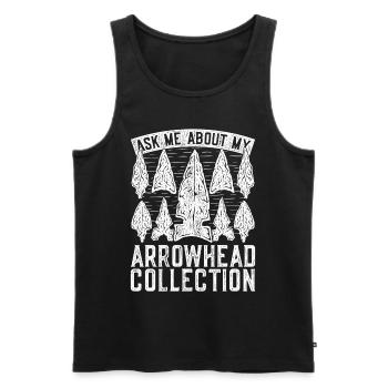Ask Me About My Arrowhead Collection - Männer Premium Bio Tank Top - Schwarz - Vorne - Michal (187cm)