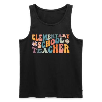 Groovy Primary School Teacher Middle School - Débardeur bio Premium Homme - noir - Devant - AI Model Male 178 light (178cm)