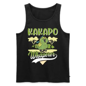 Kakapo Flüsterer Nachtpapagei - Männer Premium Bio Tank Top - Schwarz - Vorne - Michal (187cm)
