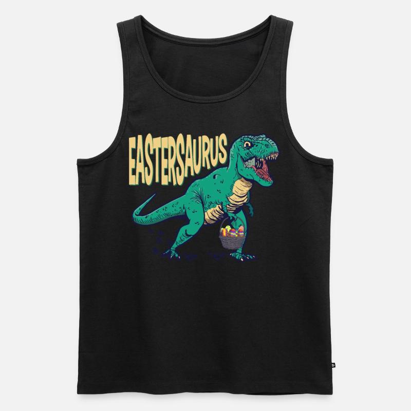 Eastersaurus Ostern T-Rex Dinosaurier Osterhase - Männer Premium Bio Tank Top - Schwarz
