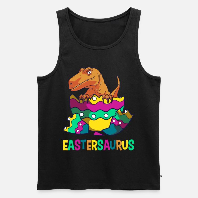 Eastersaurus Ostern T-Rex Dinosaurier Osterhase - Männer Premium Bio Tank Top - Schwarz