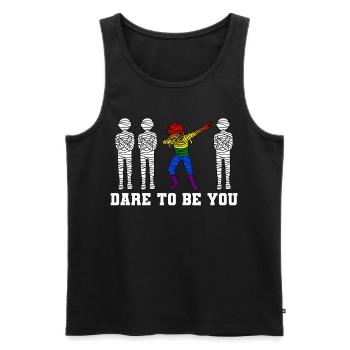 Dabbing Mummy LGBTQ Gay Lesbian Trans Pride - Men's Premium Organic Tank Top - black - Front - Michal (187cm)