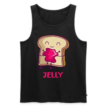 Erdnussbutter Pb&j Peanut Butter Jelly Halloween - Men's Premium Organic Tank Top - black - Front - Michal (187cm)