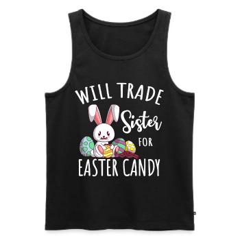 Swap Sister for Candy Easter Easter Bunny - Men's Premium Organic Tank Top - black - Front - AI Model Male 178 light (178cm)