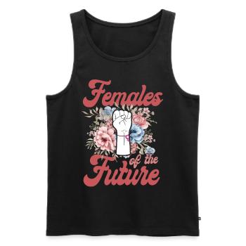 Femmes féministes du futur - Débardeur bio Premium Homme - noir - Devant - Michal (187cm)