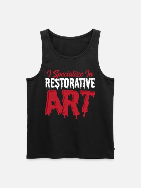 Jeg specialiserer mig i restorativ kunst - Herre Premium økologisk tanktop - sort