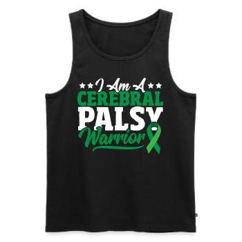 I Am A Cerebral Palsy Warrior Cerebral Palsy - Men's Premium Organic Tank Top - black - Front - AI Model Male 178 light (178cm)