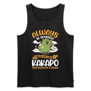 Always be yourself Kakapo - Männer Premium Bio Tank Top - Schwarz - Vorne - Michal (187cm)