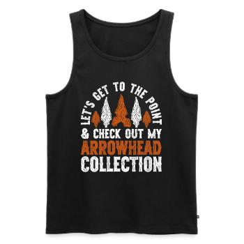 Pfeilspitzen Speerspitze Arrowhead Hunter - Männer Premium Bio Tank Top - Schwarz - Vorne - Michal (187cm)