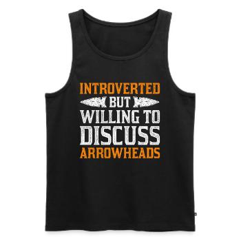 Pfeilspitzen Speerspitze Arrowhead Hunter - Männer Premium Bio Tank Top - Schwarz - Vorne - Michal (187cm)