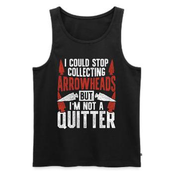 Pfeilspitzen Speerspitze Arrowhead Hunter - Männer Premium Bio Tank Top - Schwarz - Vorne - Michal (187cm)