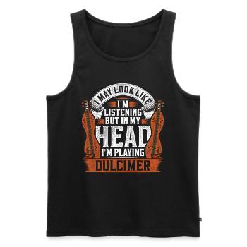 Dulcimer Dulcimore Doucemore - Men's Premium Organic Tank Top - black - Front - AI Model Male 178 light (178cm)