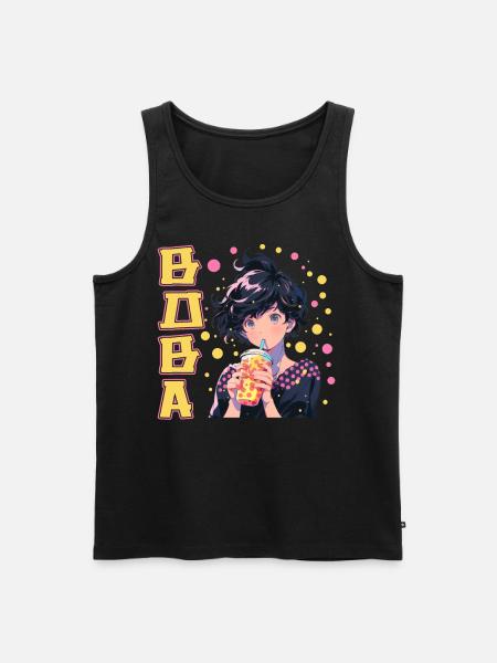 Anime et Boba Bubble Tea - Débardeur bio Premium Homme - noir