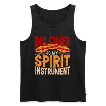 Dulcimer est mon instrument spirituel - Débardeur bio Premium Homme - noir - Devant - Michal (187cm)