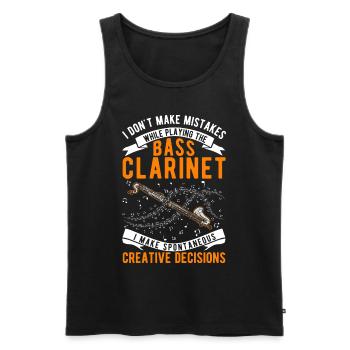 Clarinette basse Choix créatifs - Débardeur bio Premium Homme - noir - Devant - Michal (187cm)