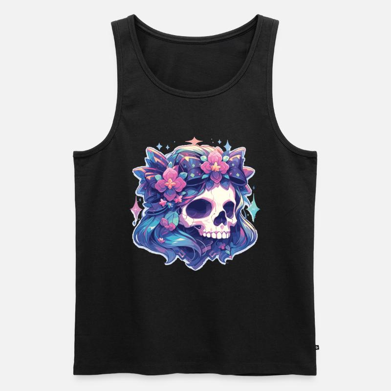 Totenkopf - Männer Premium Bio Tank Top - Schwarz