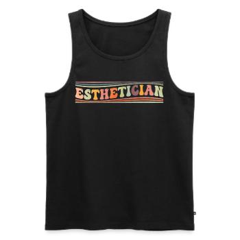 Groovy Kosmetikerin Hautpflege - Männer Premium Bio Tank Top - Schwarz - Vorne - Michal (187cm)