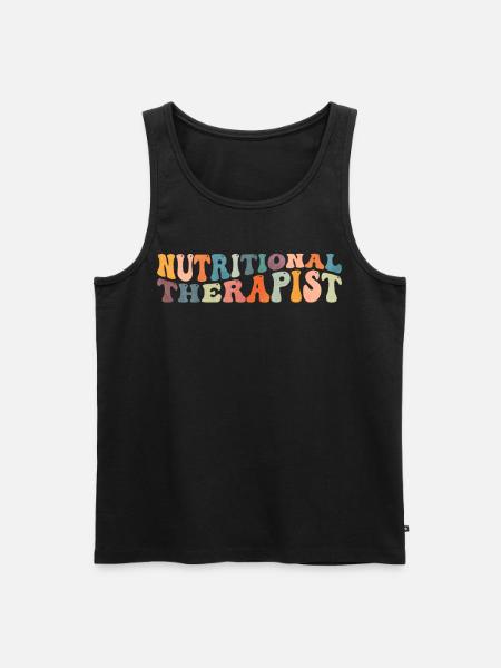 Groovy Nutritional Therapist Therapy Nutrition - Men's Premium Organic Tank Top - black