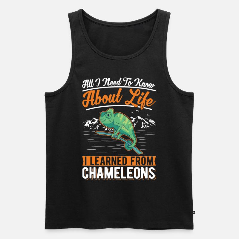Chamäleon - Männer Premium Bio Tank Top - Schwarz