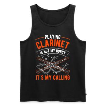Clarinettes Amateur Clarinettiste Clarinettiste - Débardeur bio Premium Homme - noir - Devant - Michal (187cm)