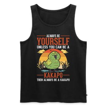 Sois toujours toi-même Kakapo - Débardeur bio Premium Homme - noir - Devant - Michal (187cm)