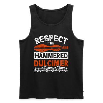 Dulcimore Respect The Hammered Dulcimer - Männer Premium Bio Tank Top - Schwarz - Vorne - AI Model Male 178 light (178cm)