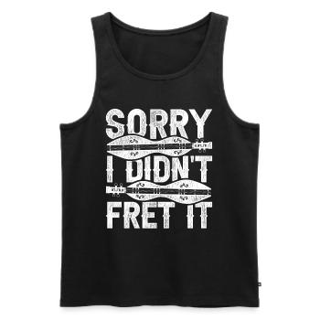 Dulcimer Dulcimore Sorry I Didn't Fret It - Männer Premium Bio Tank Top - Schwarz - Vorne - AI Model Male 178 light (178cm)