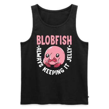 Blobfish le garder Jelly Blobfishes Propriétaire - Débardeur bio Premium Homme - noir - Devant - Michal (187cm)
